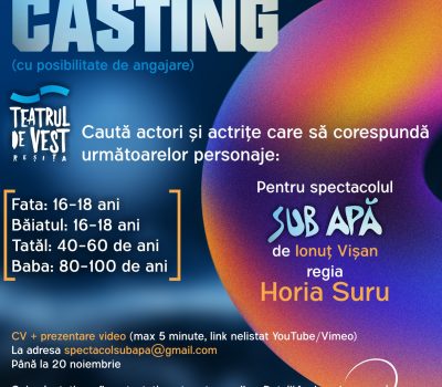 CASTING CU POSIBILITATE DE ANGAJARE